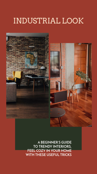 Instagram Story Design Template with Brown Hues 951e