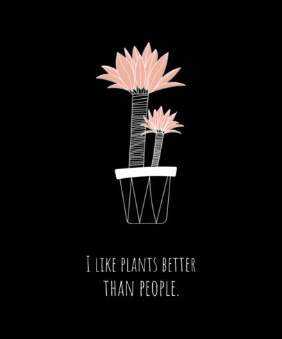 Plants T-Shirt Design Template