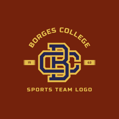 Sports Logo template with Interlocked Monogram Letters 