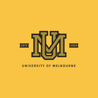 Cool Sports Logo Maker with College Varsity Letters 