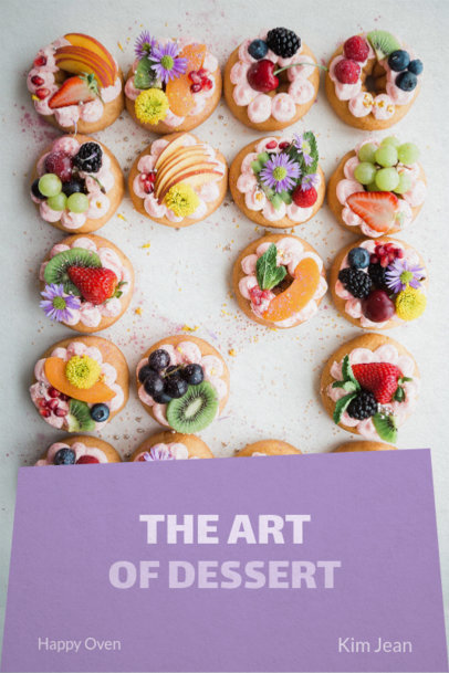 Book Cover Maker for a Dessert Recipe Book