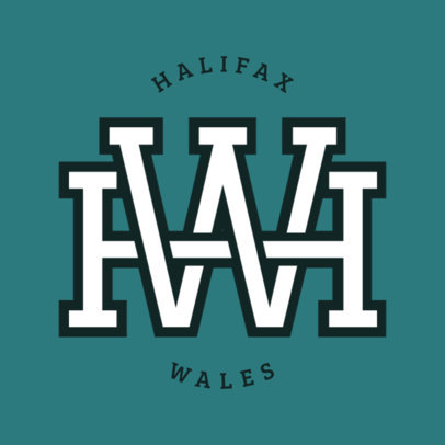 Sports Logo Maker with Interlocked Capital Letters