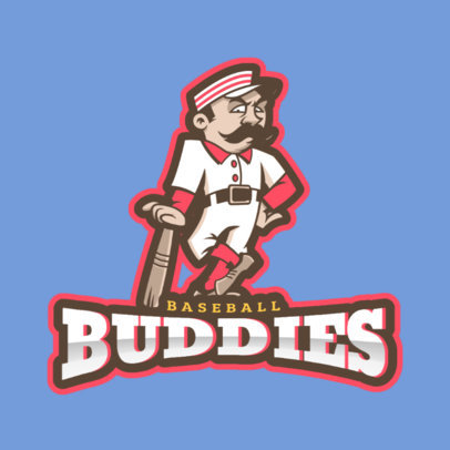 Sports Logo Maker Featuring a Cartoonish Baseball Player