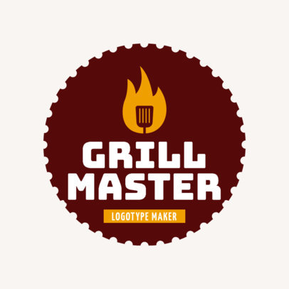 Grill Master Logo Template with Grill Clipart