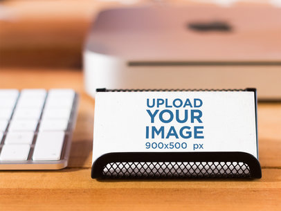 Business Card Mockup at a Creative Office Environment