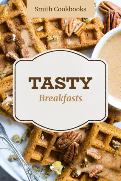Book Cover Template for a Breakfast Recipe Book