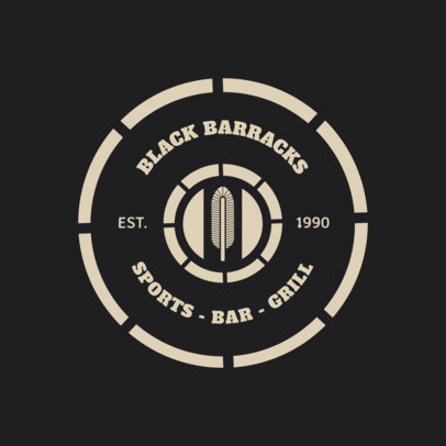 Bar Logo Maker with a Circular Badge