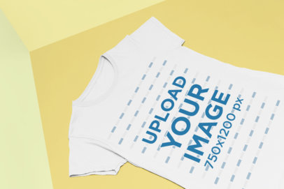 T-Shirt Mockup with a Colorful Background