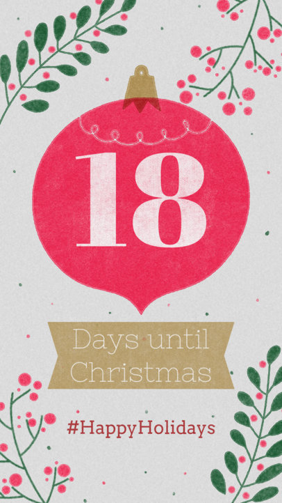 Instagram Story Template for a Christmas Countdown