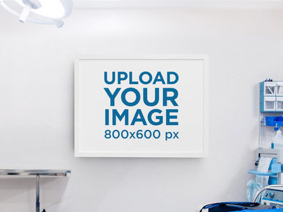 Mockup of an Art Print Placed at a Doctor's Office