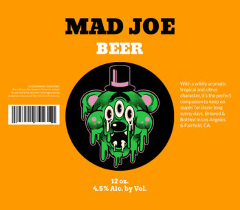 Beer Label Template with Funny Graphic 771c