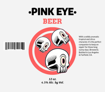 White and Red Beer Label Maker with Skull Illustrations 771a