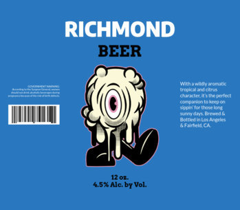 Beer Label Design Template with Funky Graphic 771d