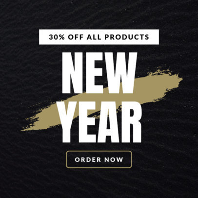 Modern Banner Maker for a New Year Discount Banner