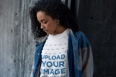 Tee Mockup of a Cool Woman 