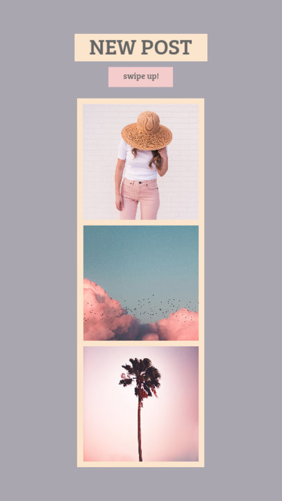 Instagram Story Template for a Three Picture Collage