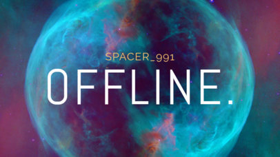 Offline Twitch Banner Generator with Space Background