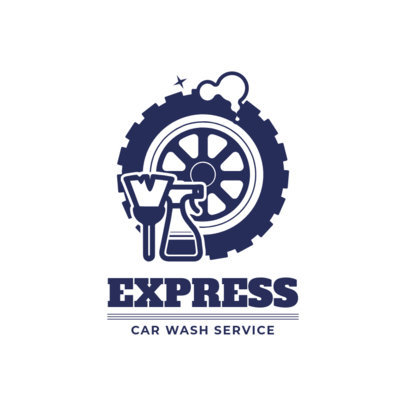Express Car Wash Logo Maker