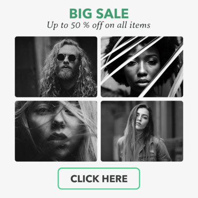 Banner Maker with a Cool Layout for Store Sales 