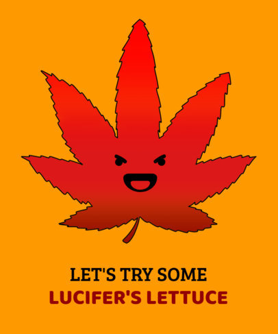 T-Shirt Design Template for a Marijuana Design