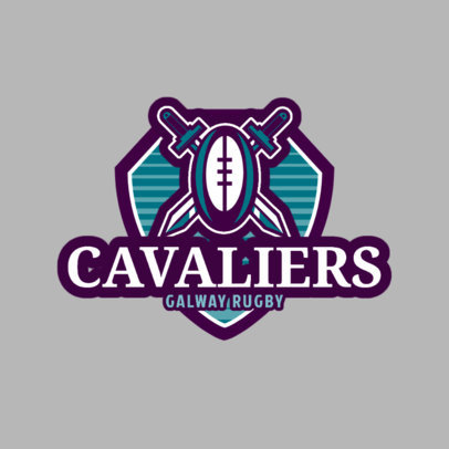 Sports Logo Maker Featuring a Rugby Ball