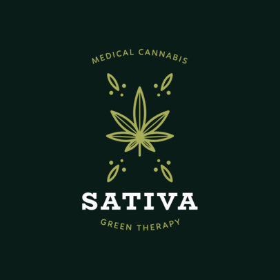 Marijuana Logo Maker with a Cannabis Sativa Graphic