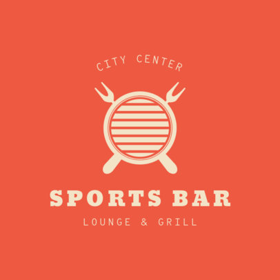 Sports Bar Logo Template for a Lounge and Grill