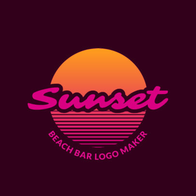 Bar Logo Maker For a Beach Bar Club 