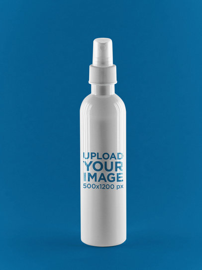 Label Mockup Featuring a Plastic Spray Bottle