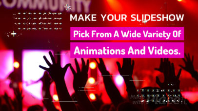 Modern Text on Video Slideshow Maker with Glitch Effects