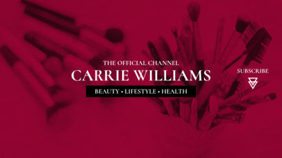 YouTube Banner Maker for a Beauty Channel