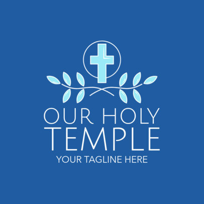 Simple Church Logo Maker for a Religious Temple