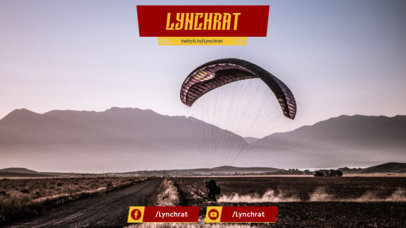 Twitch Overlay Design Template with Extreme Sports Images 1066b