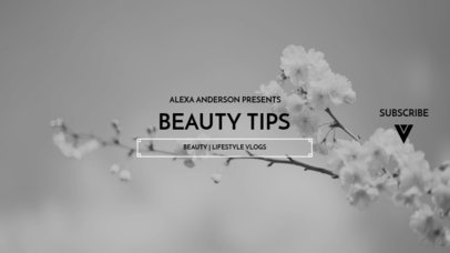 YouTube Banner Template for a Beauty Tips Channel 