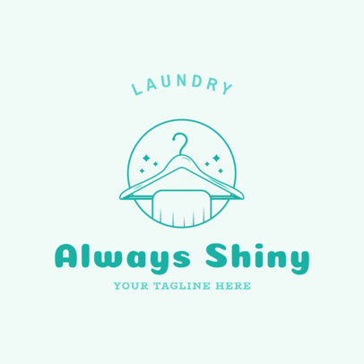 Laundry Service Logo Template with a Hanger Graphic