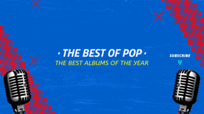 YouTube Banner Template for a Music Review Channel