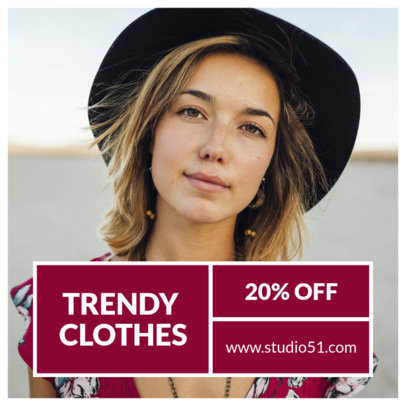Trendy Instagram Post Maker for Store Discounts