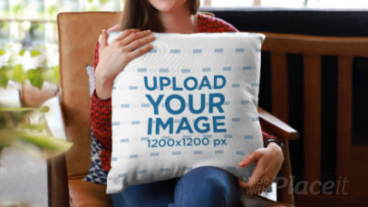 Parallax Video of a Woman Hugging a Pillow 26055