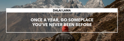 Simple Twitter Header Template for a Framed Quote