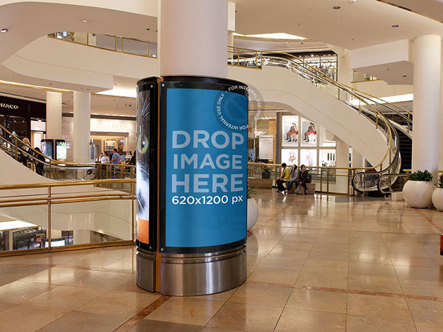 Placeit - Indoor Shopping Mall Ad Mockup