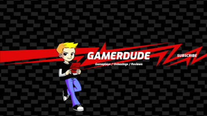YouTube Banner Generator for a Gamer YouTube Channel 408a
