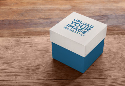 Packaging Mockup of a Small Box Sitting On Top of a Table