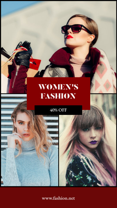 Instagram Story Generator for a Women's Fashion Sale