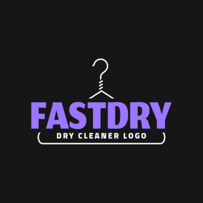 Laundry Service Logo Maker for a Simple Dry Cleaner Logotype