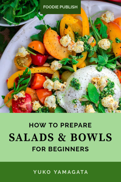 Book Cover Design Template for a Salad Recipe Book