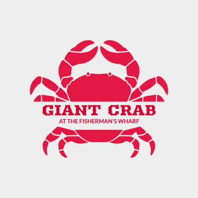 Seafood Restaurant Logo Maker with Crab Clipart