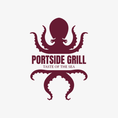 Seafood Restaurant Logo Template for a Seafood Grill