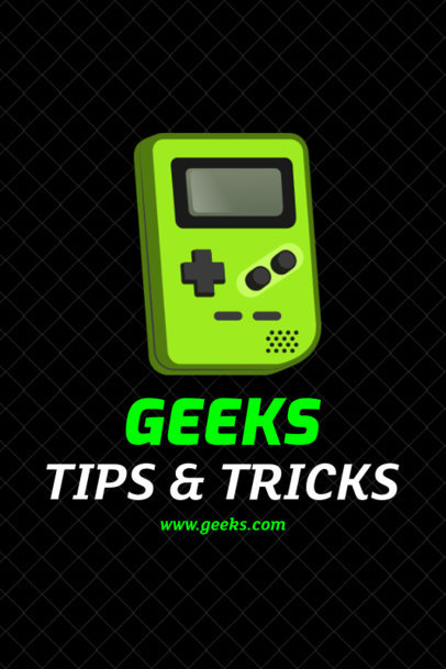 Pinterest Pin Maker for a Geek Tips Post