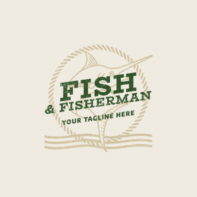 Fishing Team Logo Design Template