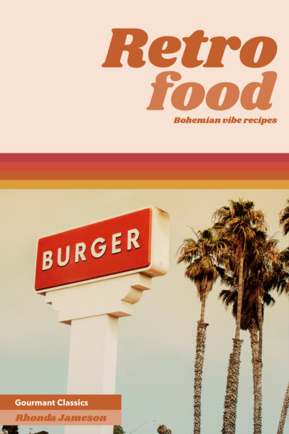 Recipe Book Cover Maker with a Cool Retro Design 